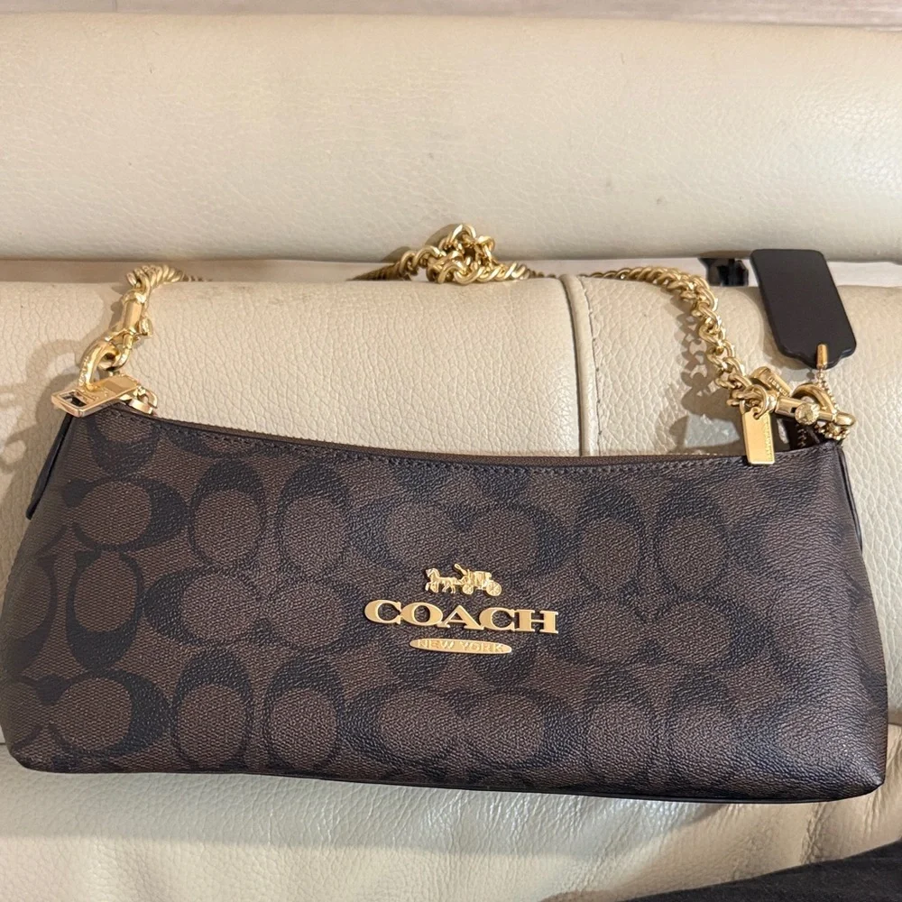 Coach Brown/Black and Gold shoulder bag - Picture 2 of 10